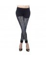 Leggings con lacci frontali stampati