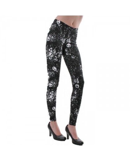 Leggings con teschi stampati