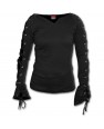 Laceup Sleeve Blk