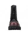 Stivaletto Angry Itch otto buchi bordeaux dettaglio frontale