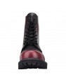 Stivali in pelle Angry Itch 8 fori rosa-bordeaux