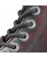 Stivali in pelle Angry Itch 8 fori rosa-bordeaux
