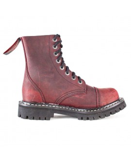 Stivali in pelle Angry Itch 8 fori Vintage Bordeaux