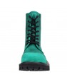 Stivali in pelle Angry Itch con 8 fori color smeraldo vintage