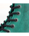 Stivali in pelle Angry Itch con 8 fori color smeraldo vintage