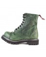 Stivali in pelle Angry Itch con 8 fori, verde vintage