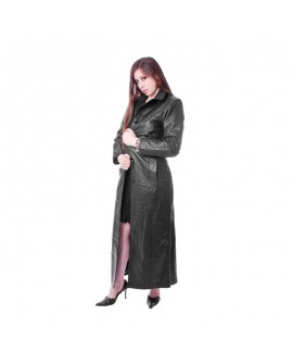 long Ladys Leather Coat